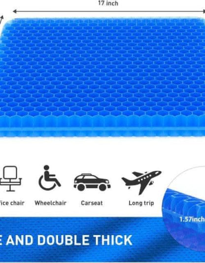 Gel Seat Cushion for Comfort & Support With FREE Black Cover - Raffa Store